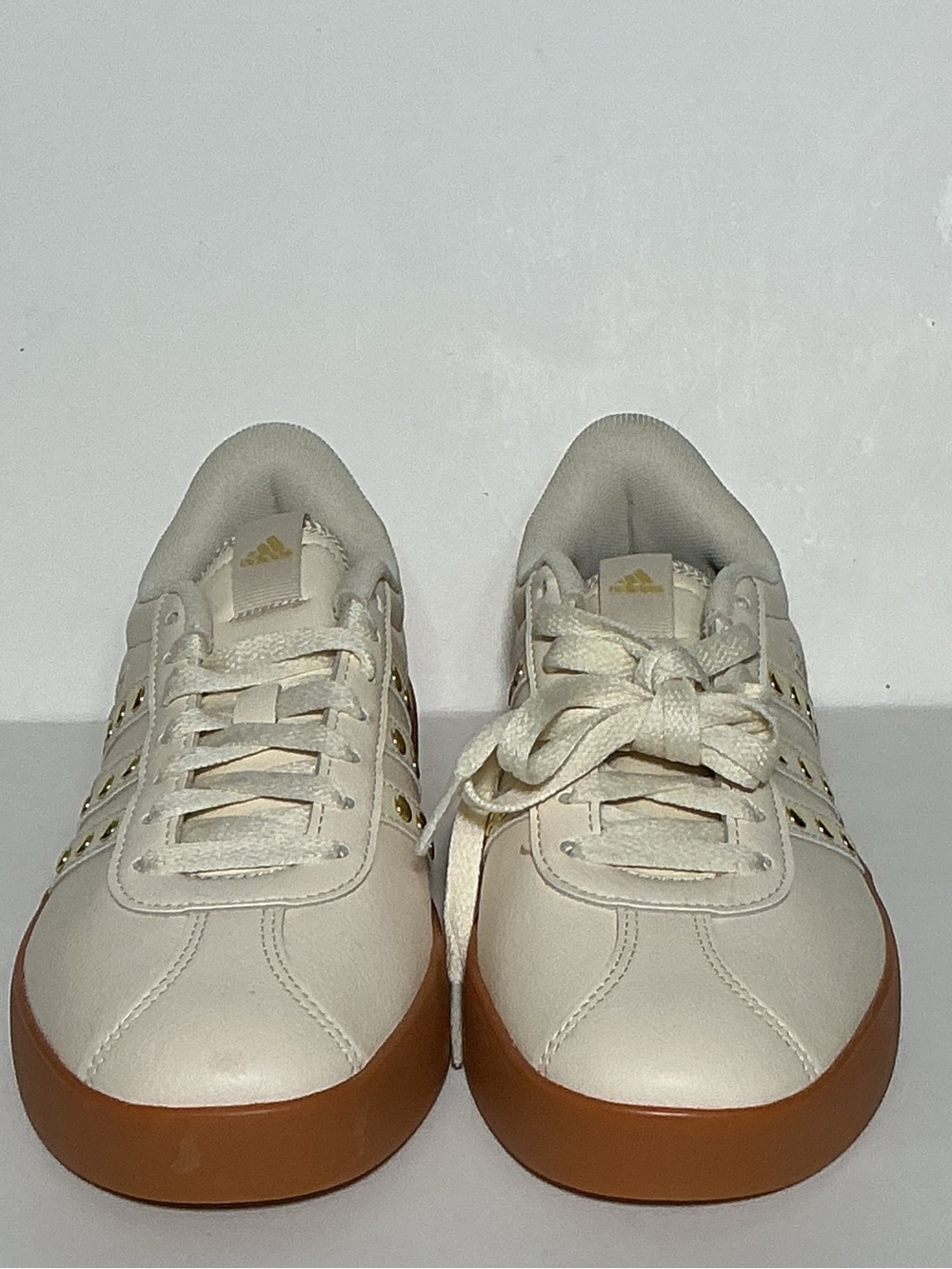 Adidas VL Court Sneakers Wonder White Gold Gum Sole Size 7 NWOT - Picture 14 of 14